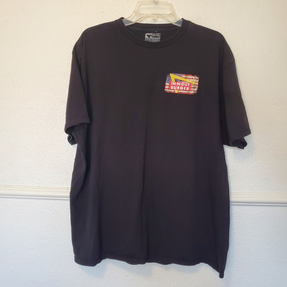In-N-Out Burger Shirt Mens XXL Black Tattoo Graphic Flying Dutchman Made in USA